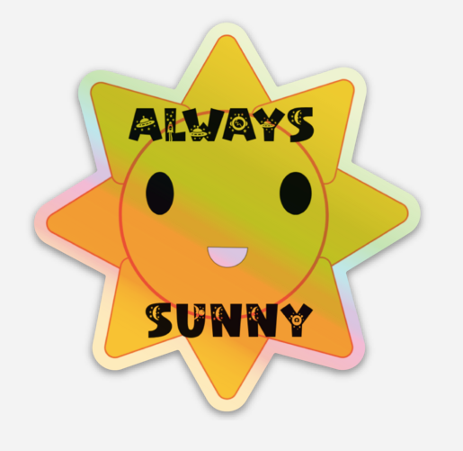 Holographic Sticker Cut Out 3x3